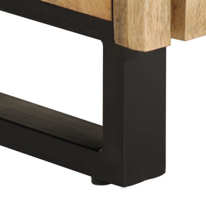 vidaXL Credenza 60x34x75 cm in Legno Massello di Mango Grezzo
