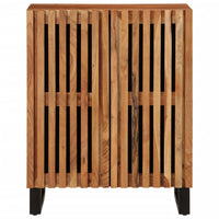 Credenza-Buffet-Armadio da cucina 60x34x75 cm in Legno Massello di Acacia 675349