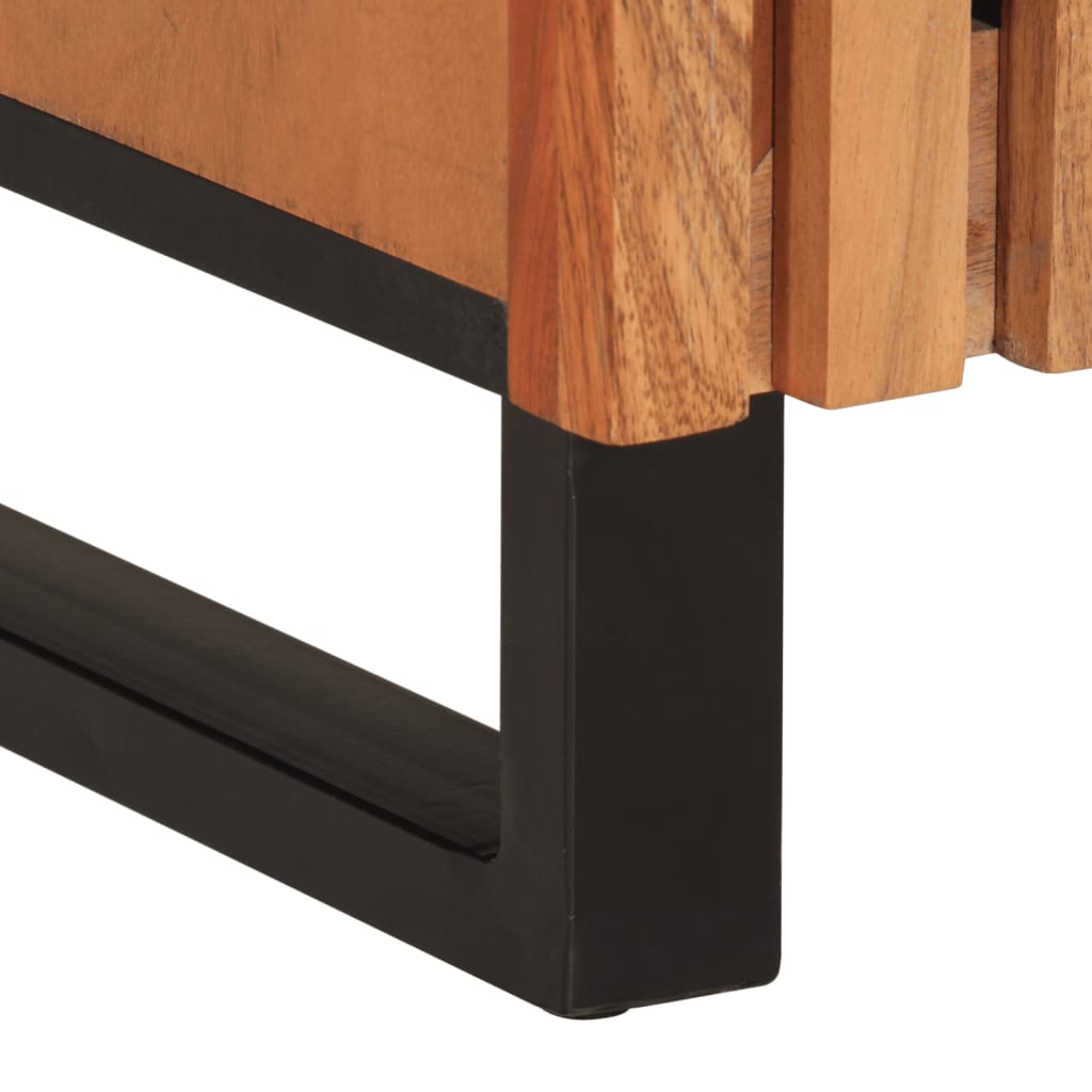 Credenza-Buffet-Armadio da cucina 60x34x75 cm in Legno Massello di Acacia 675349