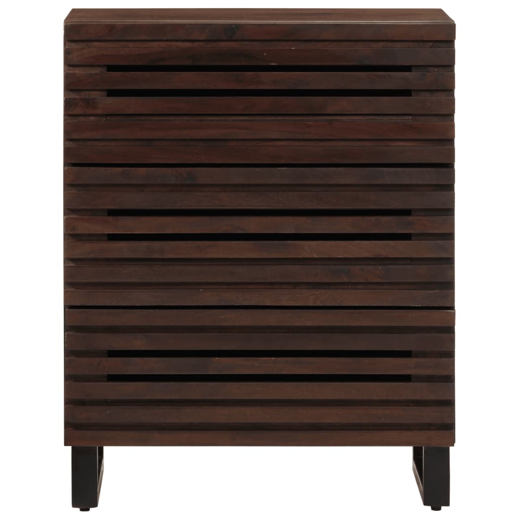 vidaXL Credenza Marrone 60x34x75 cm in Legno Massello di Mango