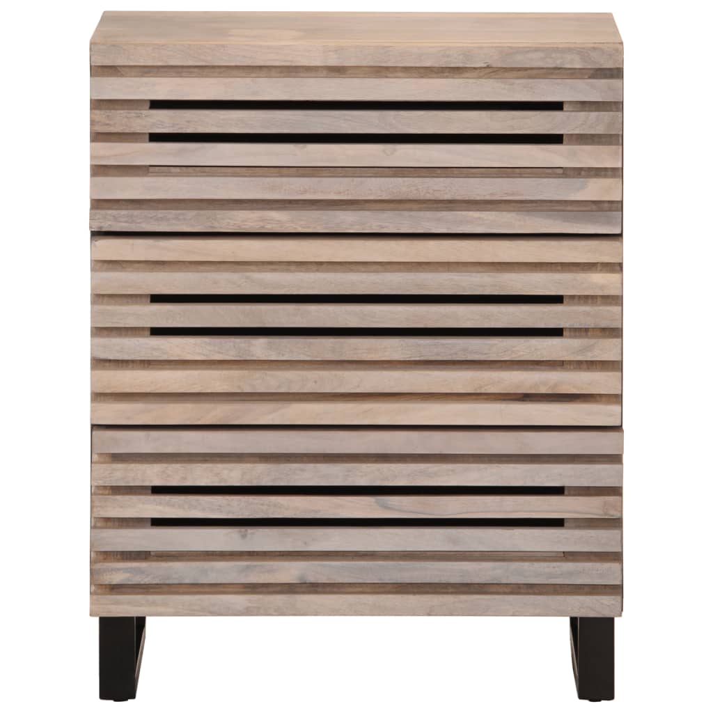 vidaXL Credenza Bianca 60x34x75 cm in Legno Massello di Mango