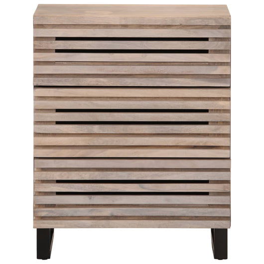 vidaXL Credenza Bianca 60x34x75 cm in Legno Massello di Mango