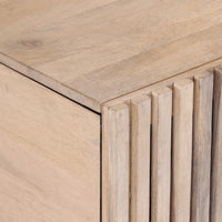 Tavolino da Salotto Bianco 80x51x40 cm Legno Massello di Mango