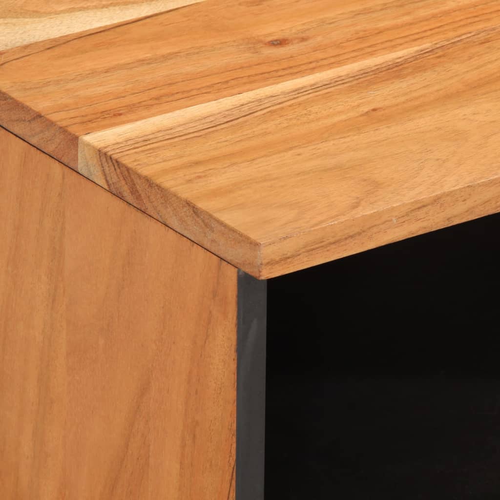 Comodini 2pz 40x34x46 cm in Legno Massello di Acacia 377469