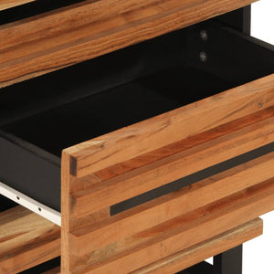 vidaXL Comodino 50x34x62 cm in Legno Massello di Acacia
