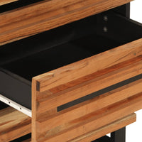 Comodino 50x34x62 cm in Legno Massello di Acacia 377482