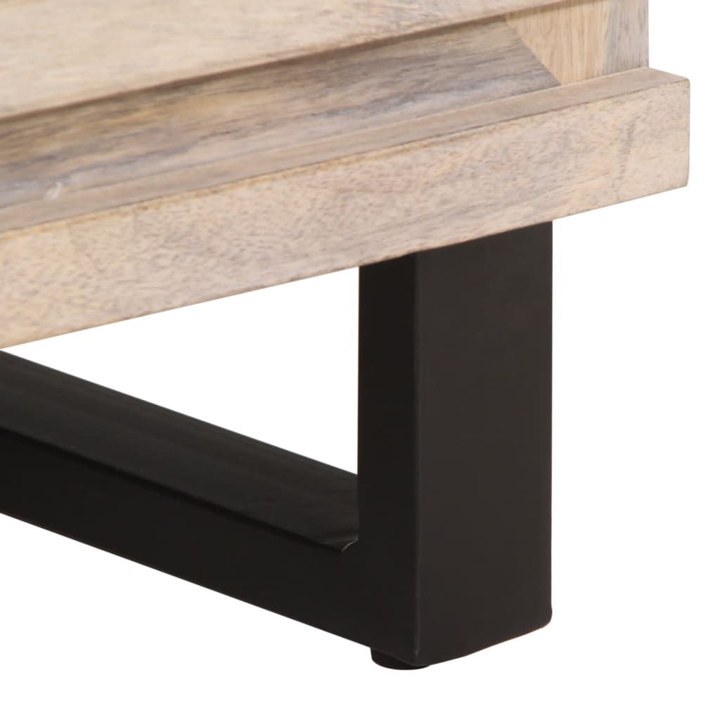 Comodino 50x34x62 cm in Legno Massello di Mango 377484