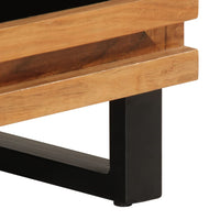 Comodino Marrone 50x34x62 cm in Legno Massello di Mango 377488