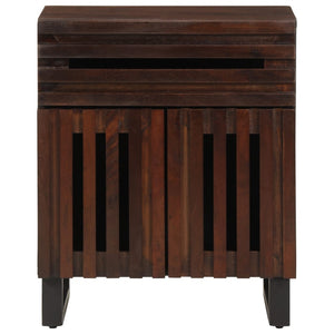 Comodino Marrone 50x34x60 cm in Legno Massello di Mango 377494