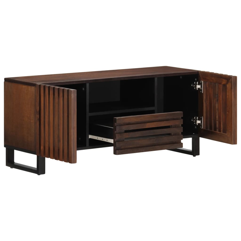 Mobile Porta TV-Mobile per TV-Credenza TV Marrone 100x34x46 cm in Legno di Mango 428074