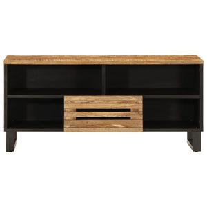 Mobile Porta TV-Mobile per TV-Credenza TV 100x34x46 cm in Massello di Mango Grezzo