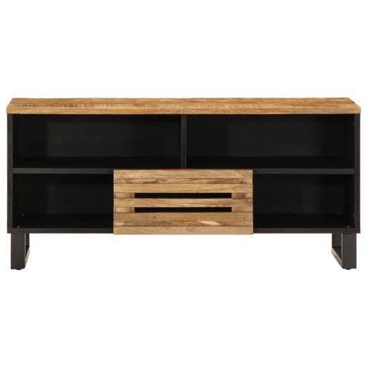 Mobile Porta TV-Mobile per TV-Credenza TV 100x34x46 cm in Massello di Mango Grezzo