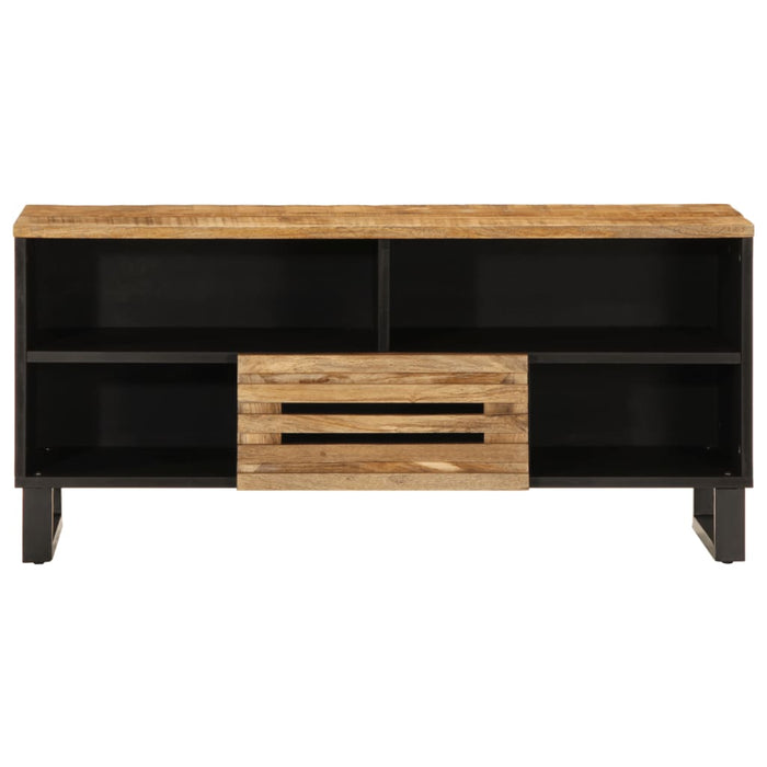 Mobile Porta TV-Mobile per TV-Credenza TV 100x34x46 cm in Massello di Mango Grezzo