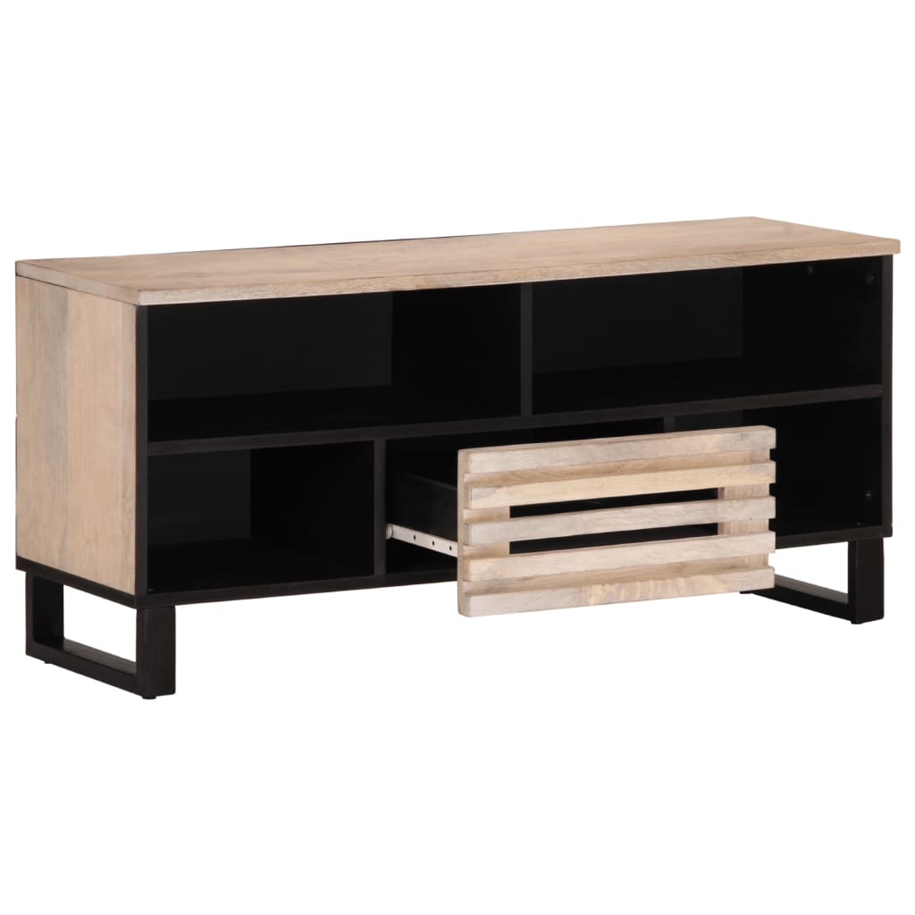 Mobile Porta TV-Mobile per TV-Credenza TV 100x34x46 cm in Legno Massello di Mango 958827
