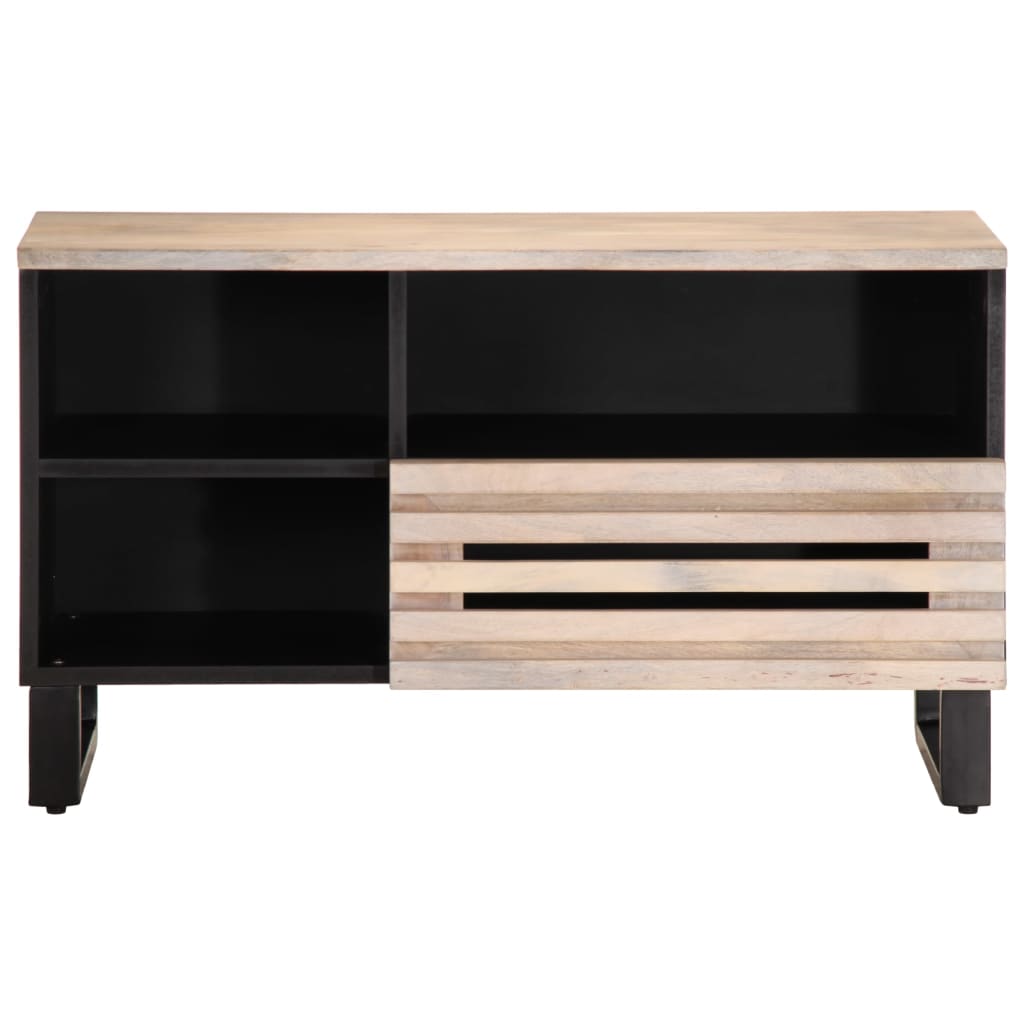 Mobile Porta TV-Mobile per TV-Credenza TV 80x34x46 cm in Legno Massello di Mango
