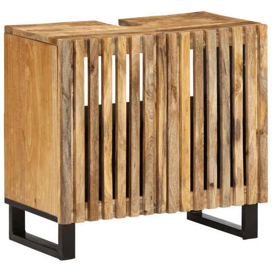 Mobile Lavabo da Bagno 62x34x58cm Legno Massello Mango Grezzo