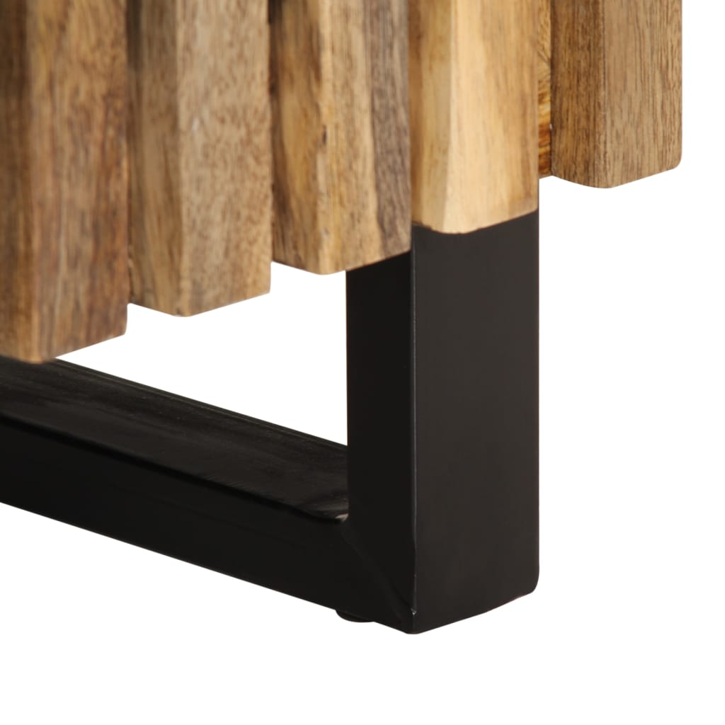 Mobiletto da Bagno 38x34x58 cm Legno Massello Mango Grezzo 377539