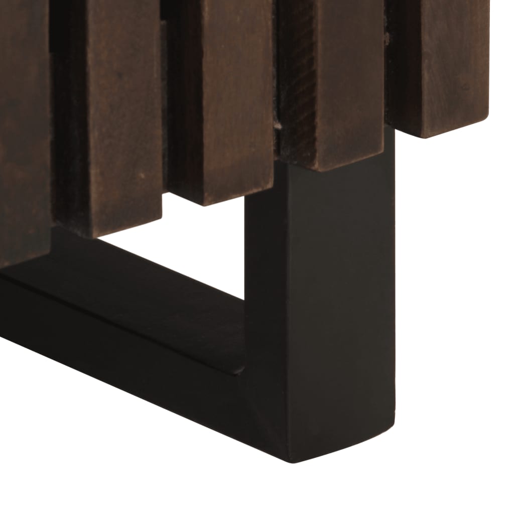 Mobiletto da Bagno Marrone 38x34x58 cm Legno di Mango 377541