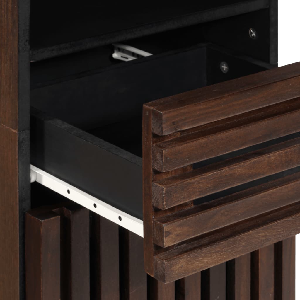 vidaXL Credenza Marrone 38x34x160 cm in Legno Massello di Mango