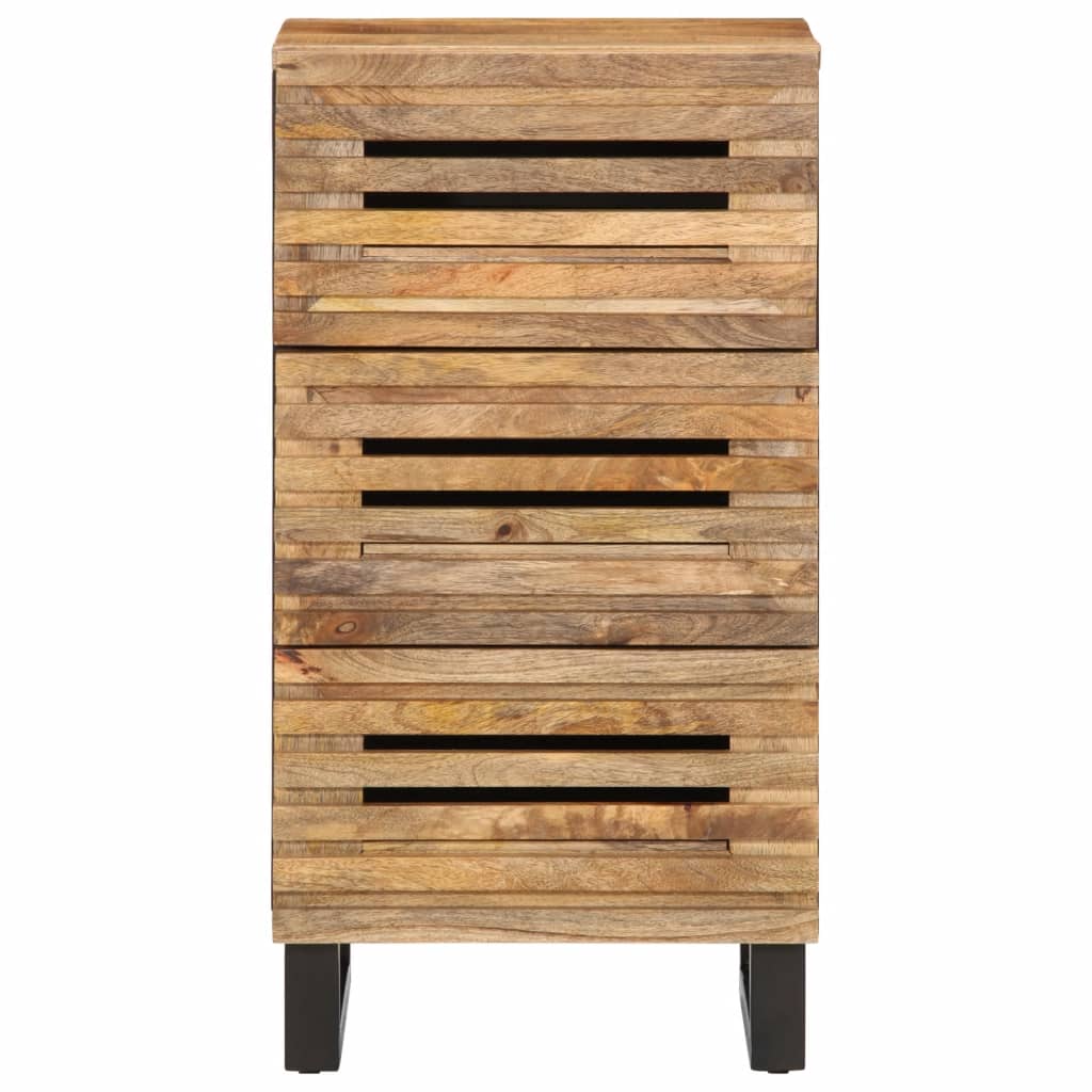 Credenza 40x34x75 cm in Legno Massello di Mango Grezzo 377549