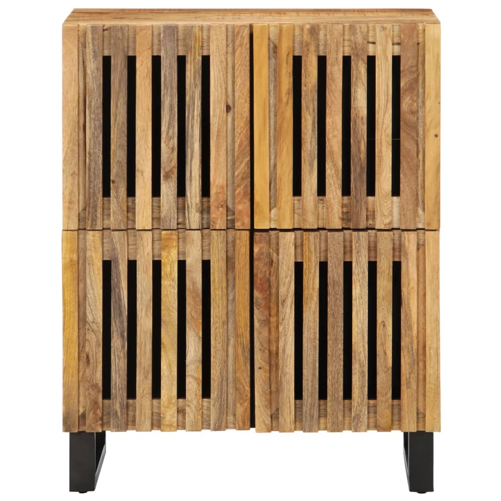 Credenza 60x34x75 cm in Legno Massello di Mango Grezzo 377564