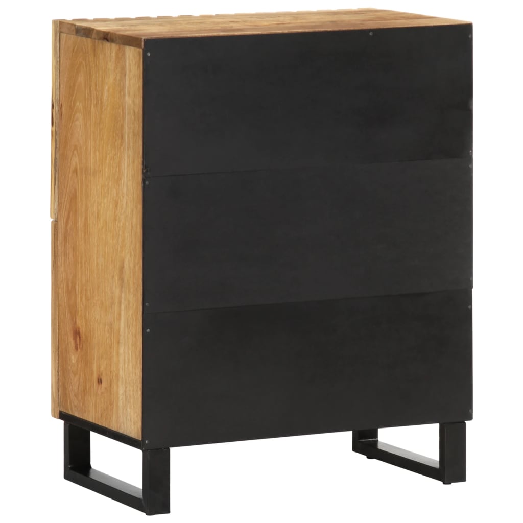 Credenza 60x34x75 cm in Legno Massello di Mango Grezzo 377564