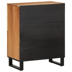 Credenza-Buffet-Armadio da cucina 60x34x75 cm in Legno Massello di Acacia 786925