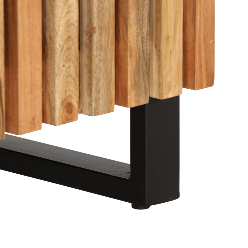 Credenza-Buffet-Armadio da cucina 60x34x75 cm in Legno Massello di Acacia 786925