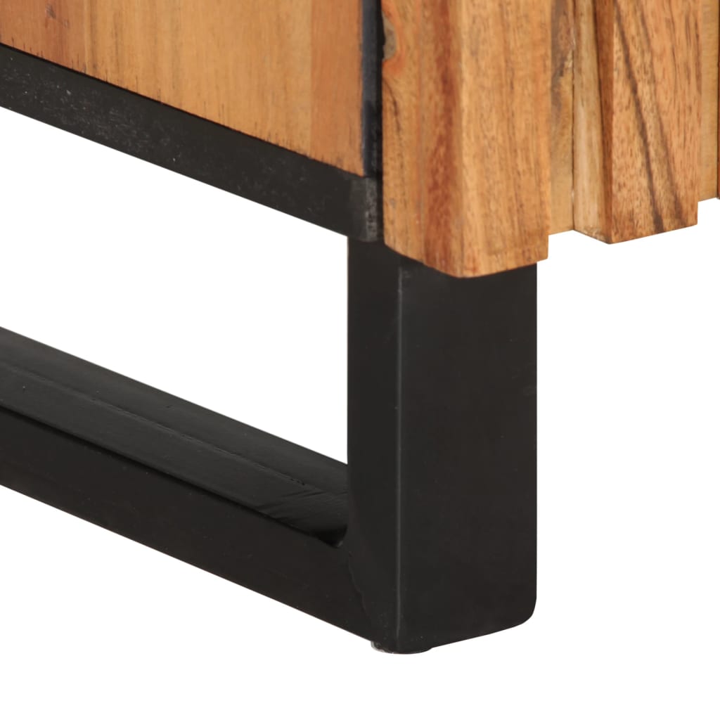 vidaXL Credenza 80x34x75 cm in Legno Massello di Acacia