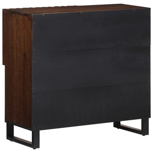 vidaXL Credenza Marrone 80x34x75 cm in Legno Massello di Mango