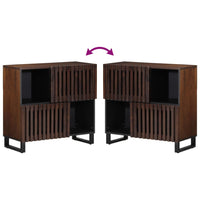 vidaXL Credenza Marrone 80x34x75 cm in Legno Massello di Mango