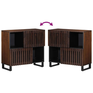 vidaXL Credenza Marrone 80x34x75 cm in Legno Massello di Mango