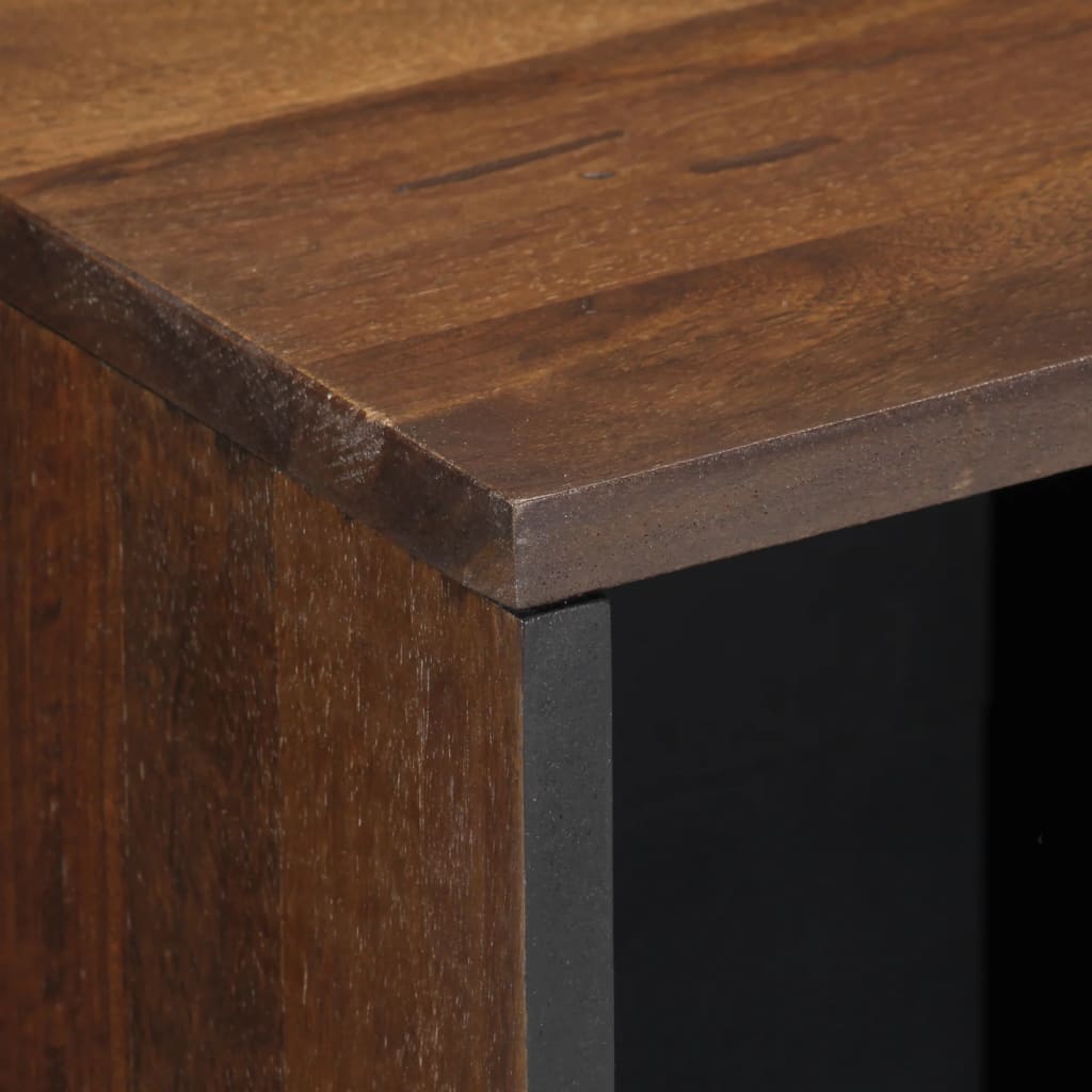 vidaXL Credenza Marrone 80x34x75 cm in Legno Massello di Mango