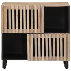 Credenza-Buffet-Armadio da cucina 80x34x75 cm in Legno Massello di Mango