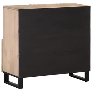 Credenza-Buffet-Armadio da cucina 80x34x75 cm in Legno Massello di Mango