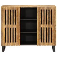 Credenza 90x34x75 cm in Legno Massello di Mango Grezzo 377574