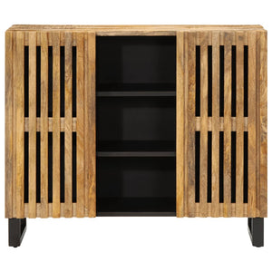 Credenza 90x34x75 cm in Legno Massello di Mango Grezzo 377574