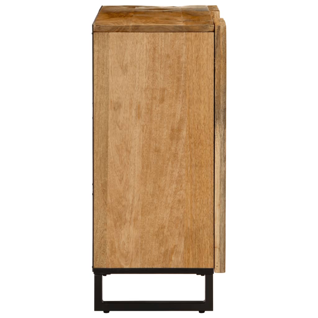 Credenza 90x34x75 cm in Legno Massello di Mango Grezzo
