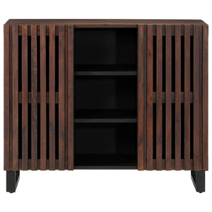 Credenza-Buffet-Armadio da cucina Marrone 90x34x75 cm in Legno Massello di Mango