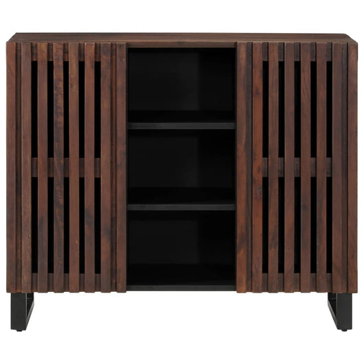 Credenza-Buffet-Armadio da cucina Marrone 90x34x75 cm in Legno Massello di Mango