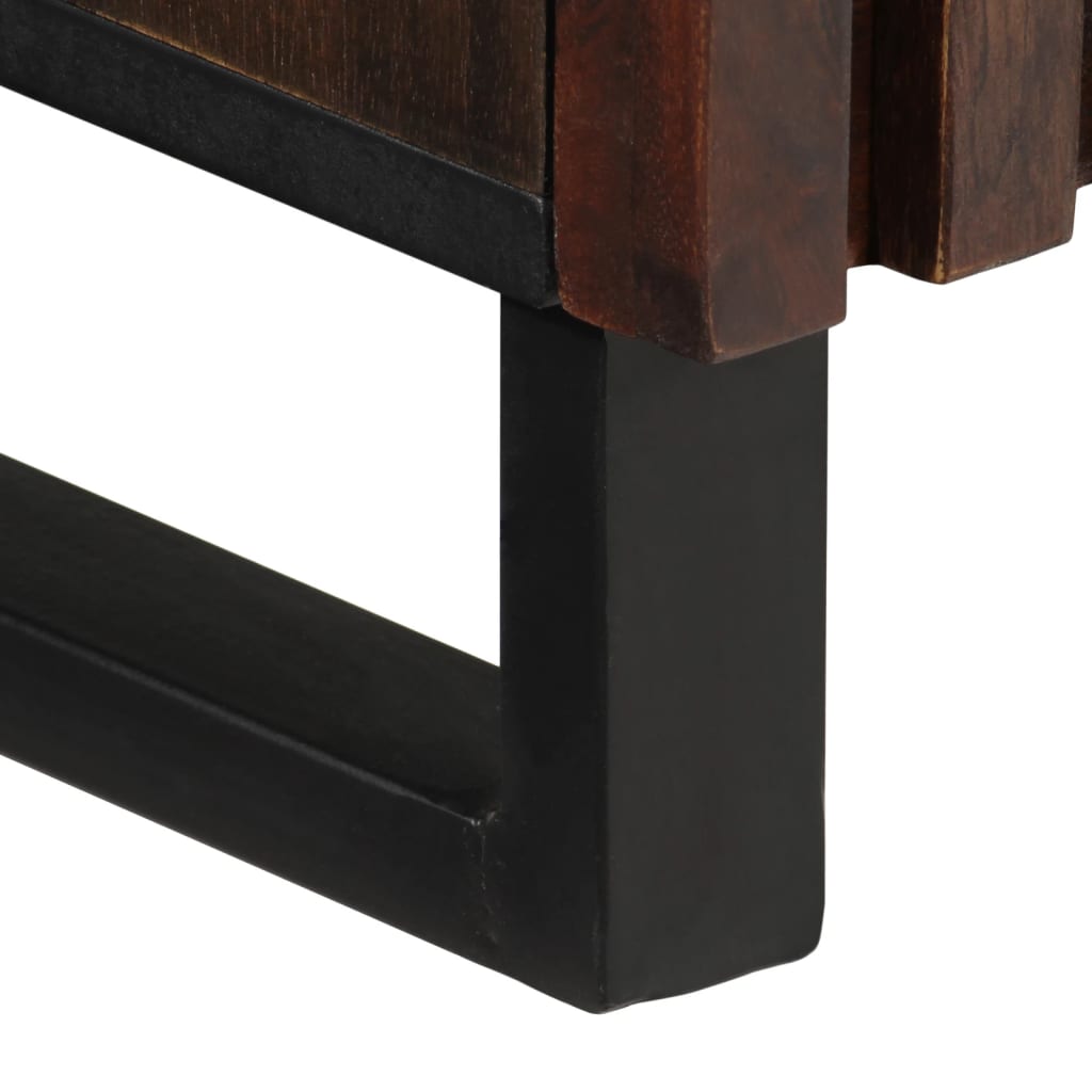 Credenza-Buffet-Armadio da cucina Marrone 90x34x75 cm in Legno Massello di Mango