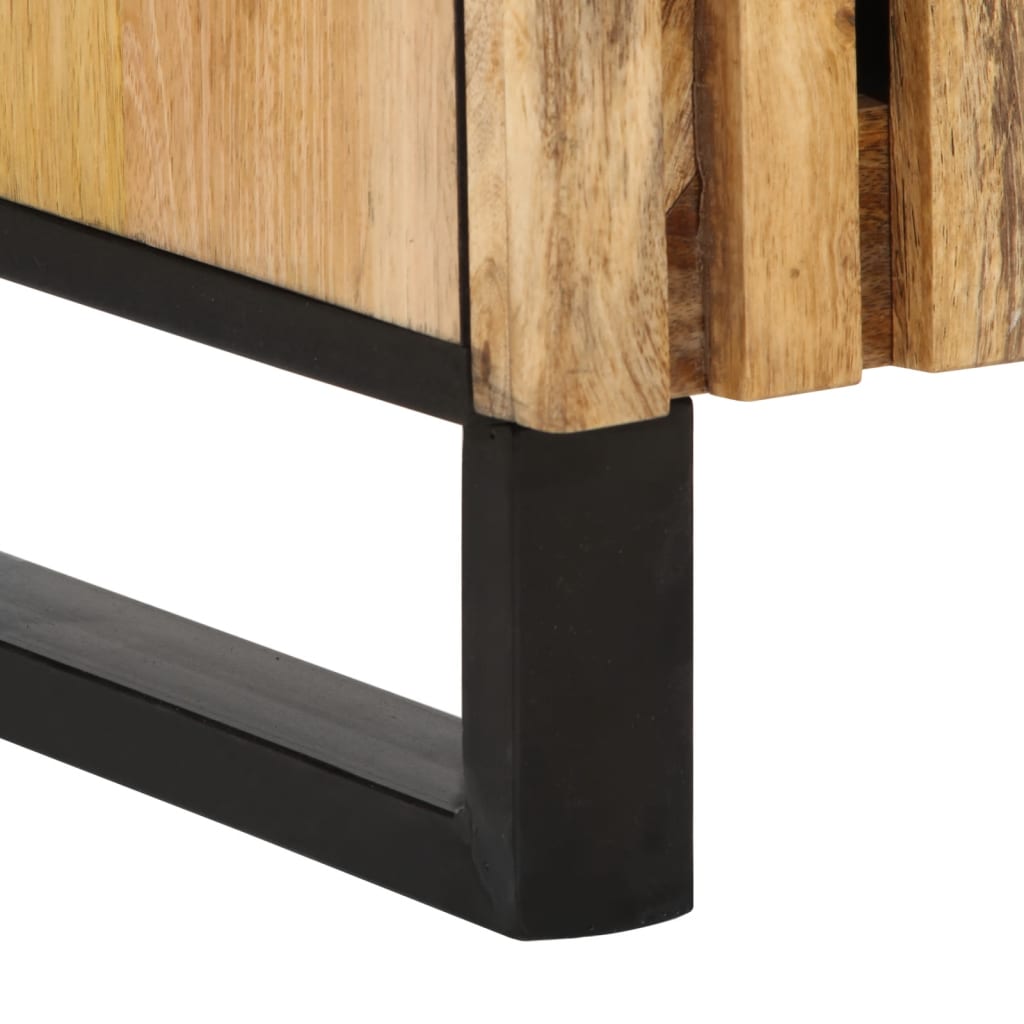vidaXL Credenza 40x34x110 cm in Legno Massello di Mango Grezzo