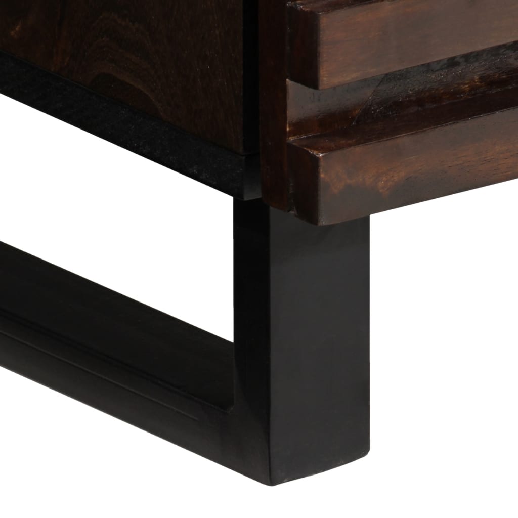Credenza Marrone 60x34x100 cm in Legno Massello di Mango 377586