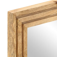 Specchio da Bagno 50x70 cm in Legno Grezzo di Mango e Vetro 377589