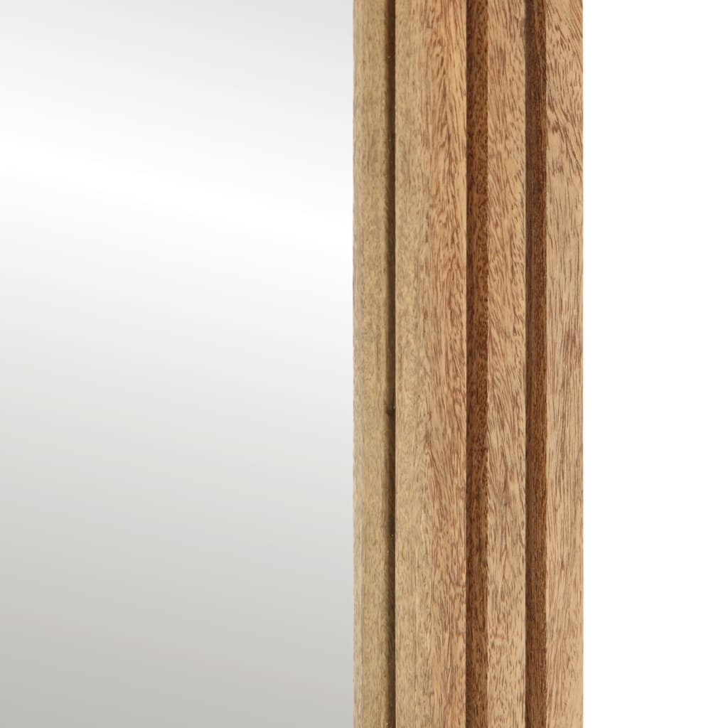 vidaXL Specchio da Bagno 50x70 cm in Legno Grezzo di Mango e Vetro