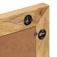 Specchio da Bagno 50x70 cm in Legno Grezzo di Mango e Vetro 377589