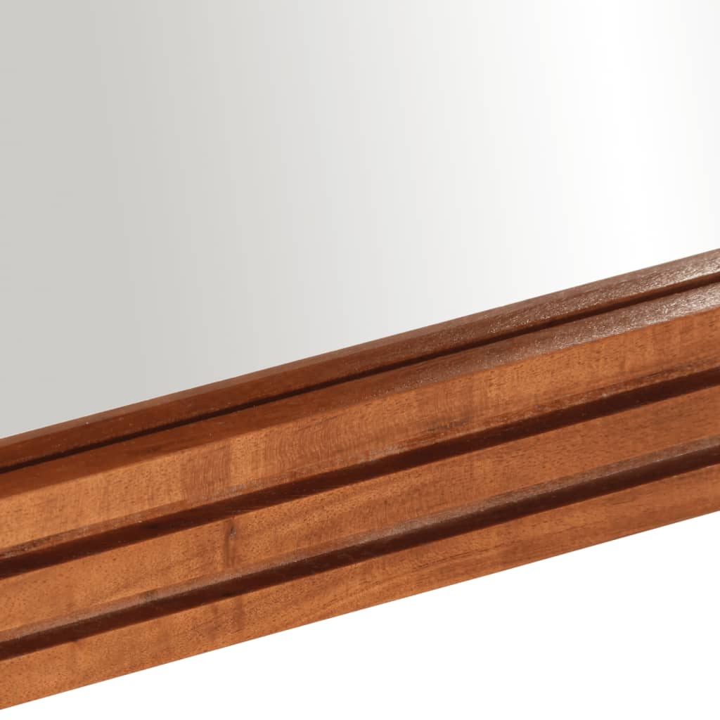 Specchio da Bagno 50x70 cm in Legno Massello di Acacia e Vetro 377590