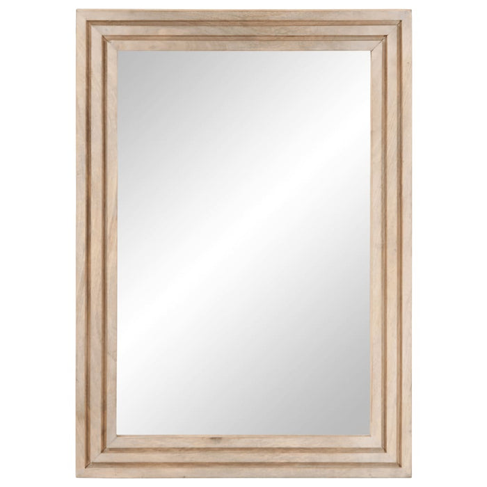 Specchio da Bagno 50x70 cm in Legno Massello di Mango e Vetro 377592