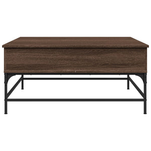 Tavolino Salotto Rovere Marrone 95x95x45 cm Multistrato Metallo 3217068