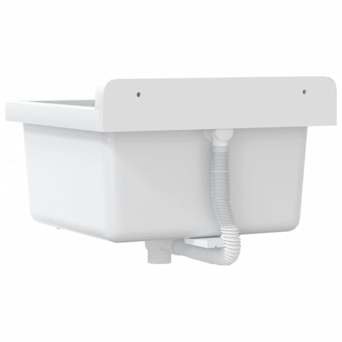 Lavabo a Parete Bianco 40x40x24 cm in Resina